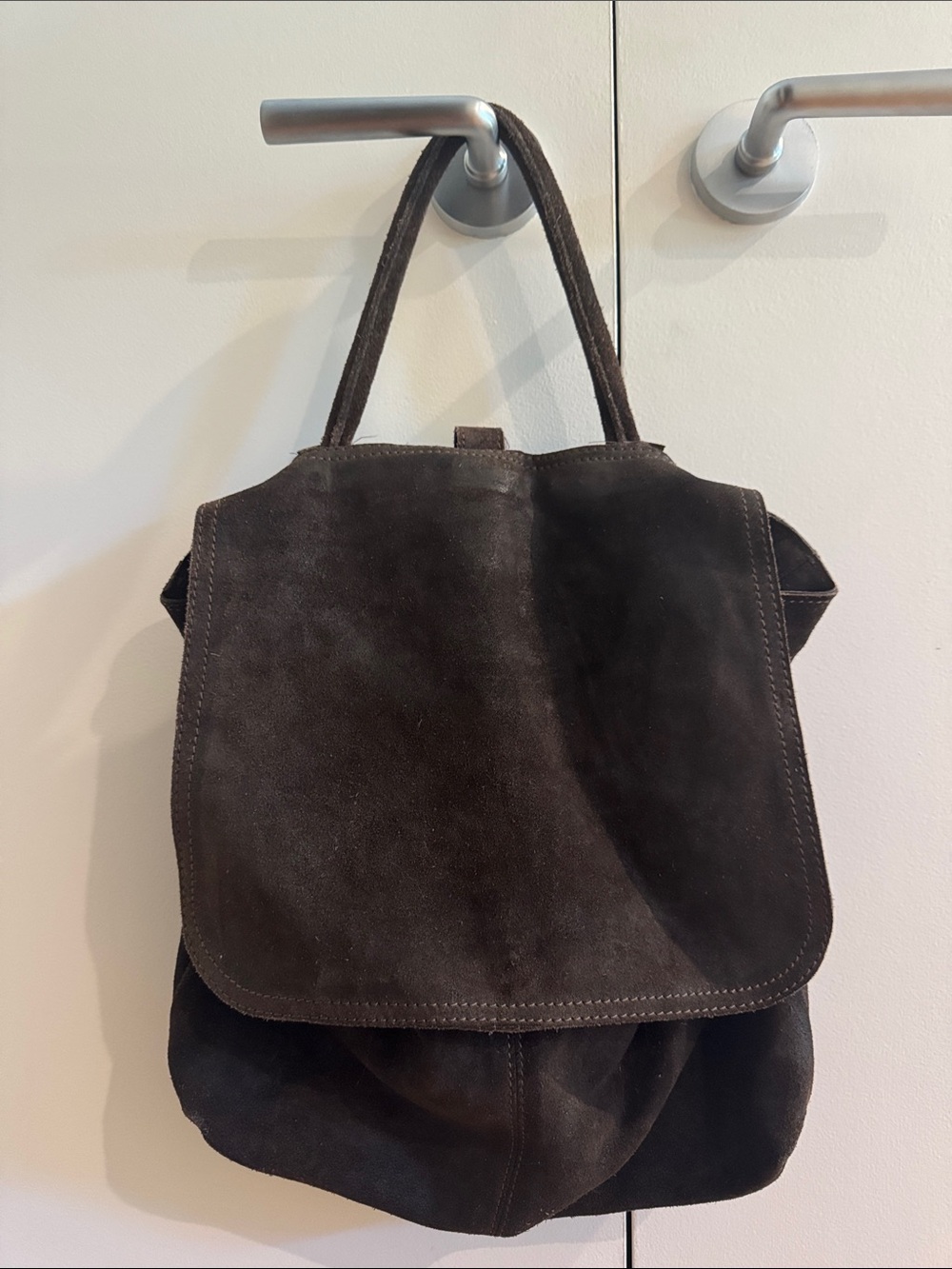 We The Free Dark Brown Suede Backpack